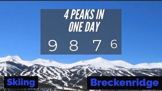 SKIING 4 Peaks at Breckenridge in One Day, New Years Day