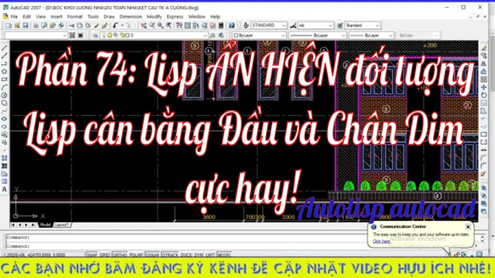 Phần 74: Lisp ẨN HIỆN đối tượng trong Cad + Lisp cân bằng Đầu Dim và Chân Dim |autolisp autocad|