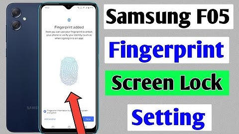 Samsung f05 fingerprint screen lock kaise lagaye | how to set fingerprint lock in samsung galaxy f05