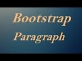Bootstrap Paragraphs