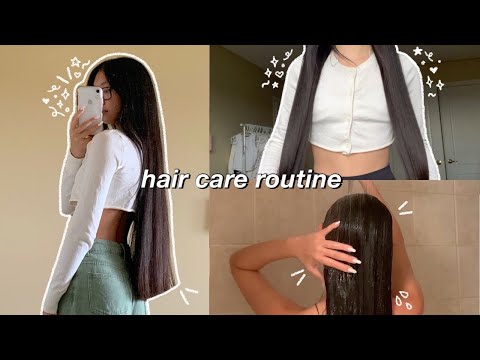 my hair care routine for long and healthy hair 🛁