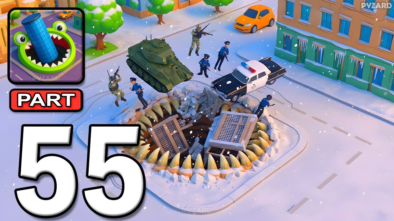 Hole.io - Gameplay Walkthrough Part 55 - Swallow Everything & Dominate the City (Android, iOS)