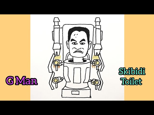 HOW TO DRAW GIANT G-MAN FROM SKIBIDI TOILET, STEP BY STEP