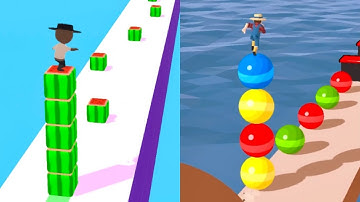 Stack Rider & Cube Serfer | All Levels Gameplay Android,ios