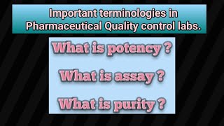 Differences of potency, assay and purity