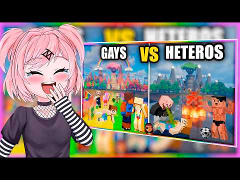 Misfin reacciona a "100 GAYS VS 100 HETEROS en Minecraft Hardcore!!" | de SkeletalMax