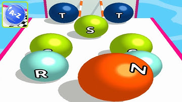 AZ Run - 2048 ABC Runner ! All Levels Gameplay (126-129) android, ios