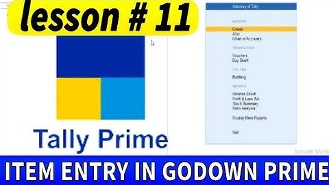 Creating Godown & Recording Stock in Godown in Tally Prime | Tally Tutorial in Hindi | 2022 |