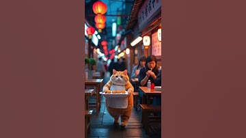 The AI waiter.  #ai #video #digen #cute #cat  #aianimation #aivideogenerator #aitools #aiart