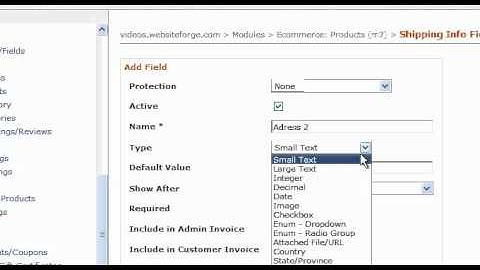 Shipping Settings Info Fields