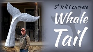 5' Sculpted Concrete Whale Tail