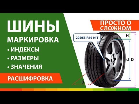 Расшифровка / Маркировка шин ▶️ ширина и высота шины, индекс скорости и нагрузки шины, диаметр