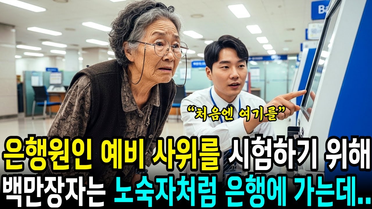 은행원인 예비 사위를 시험하려고 백만장자 재벌은 노숙자처럼 은행에 가는데… | 사연라디오 | 오디오북 | 삶의지혜 |