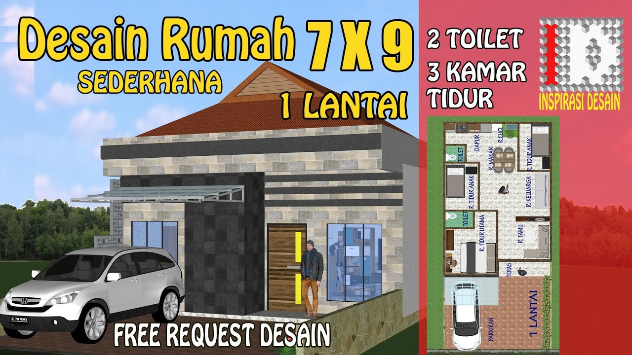  Desain  rumah  minimalis  7x9  1 lantai I Rumahminimalis I 