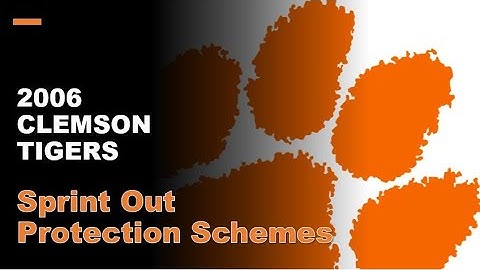 2006 Clemson Sprint Out Pass Protection
