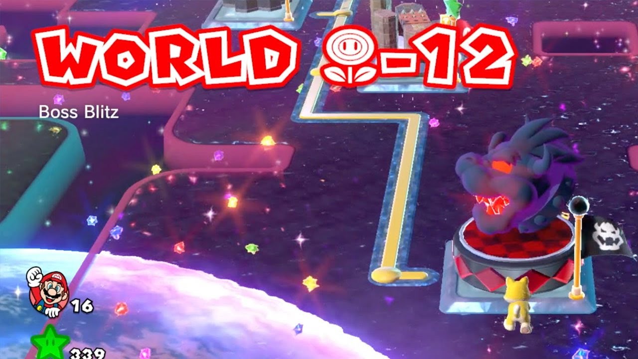 Super Mario 3D World Switch World Flower 12 (11-12) stars & Boss Blitz - 3D  World Bowser's Fury - YouTube