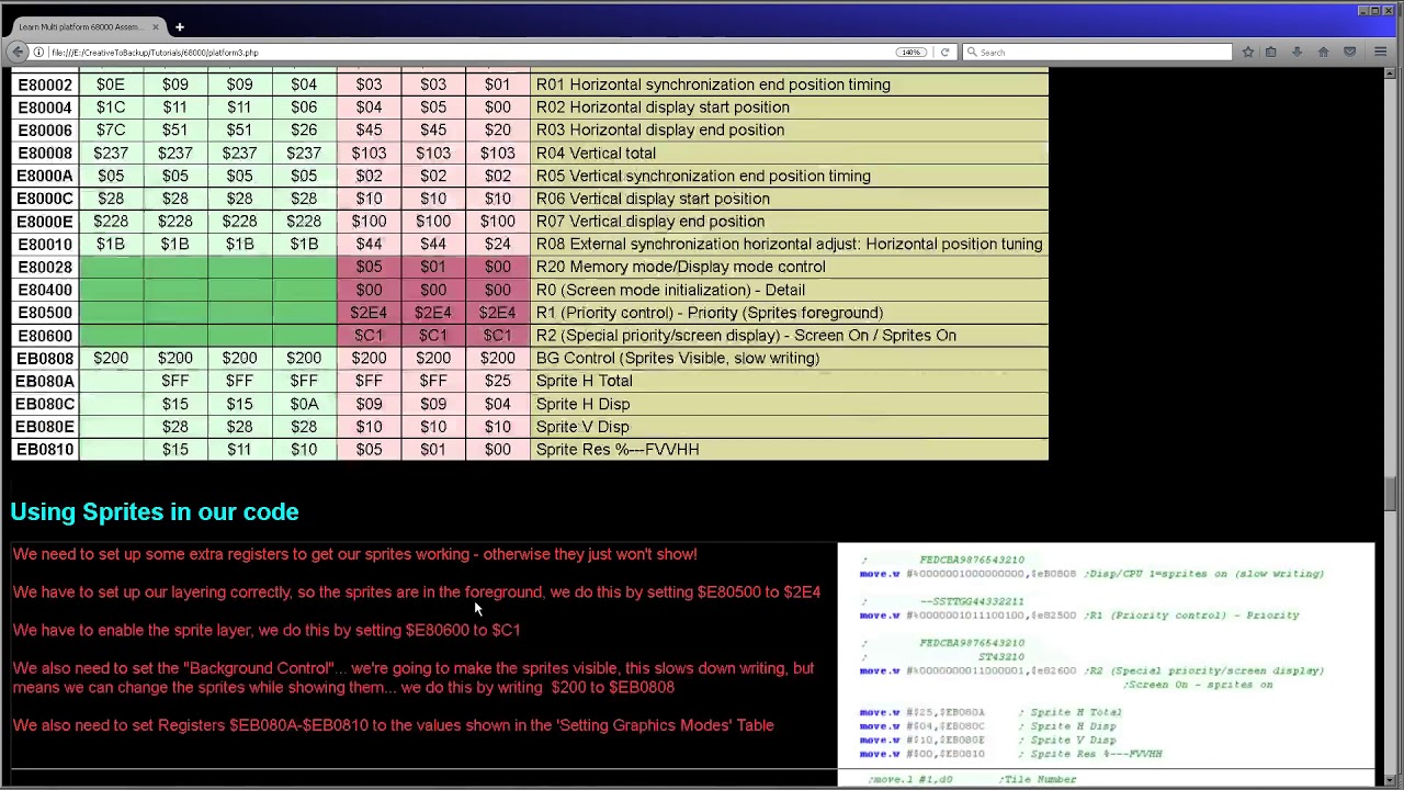 Hardware Sprites on the X68000 - ASM Programming Lesson P24 - YouTube