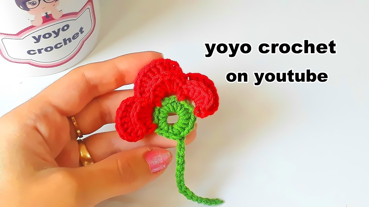 وردة كروشية طبقات سهلة crochet flower يويو كروشية youtube in 2021 crochet crochet earrings yoyo