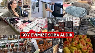 KUZİNE SOBAMIZ ÇOK GÜZEL✅DÜKKANDA YOK YOK💯SOSYETEDE YORGAN ÇOK İYİYDİ👍YATAK ODASINA SPOT ALDIK🙂VLOG