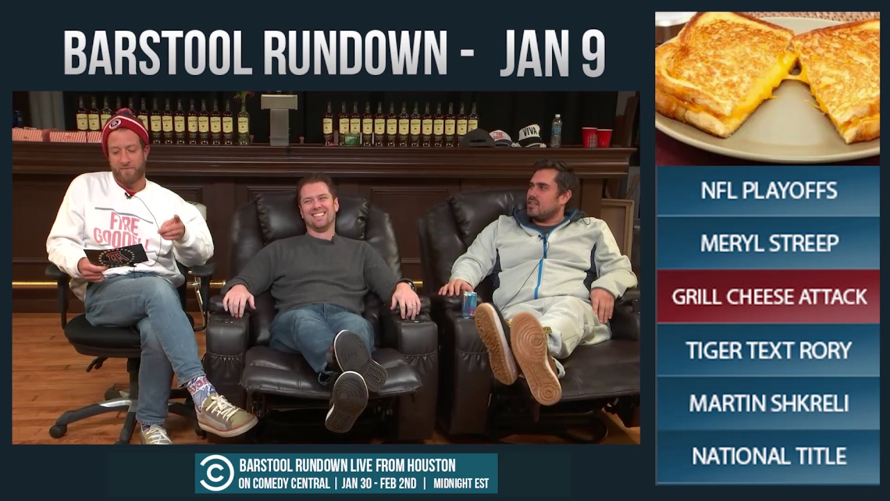 Barstool Rundown January 9, 2017 YouTube