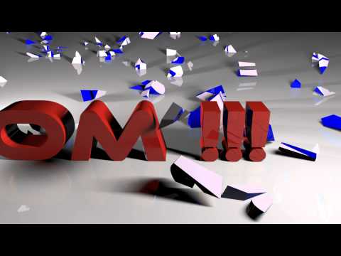 Cinema 4D title screen exploding text