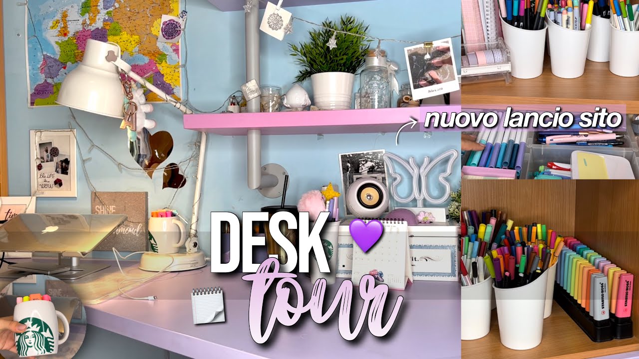 DESK TOUR+STATIONERY ORGANISATION🗒💗//ally
