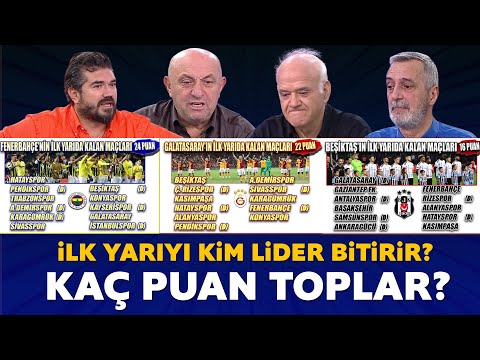 İşte 3 büyüklerin ilk yarıda kalan maçları? Kaç puan toplar? İşte yorumcularımızın tahminleri