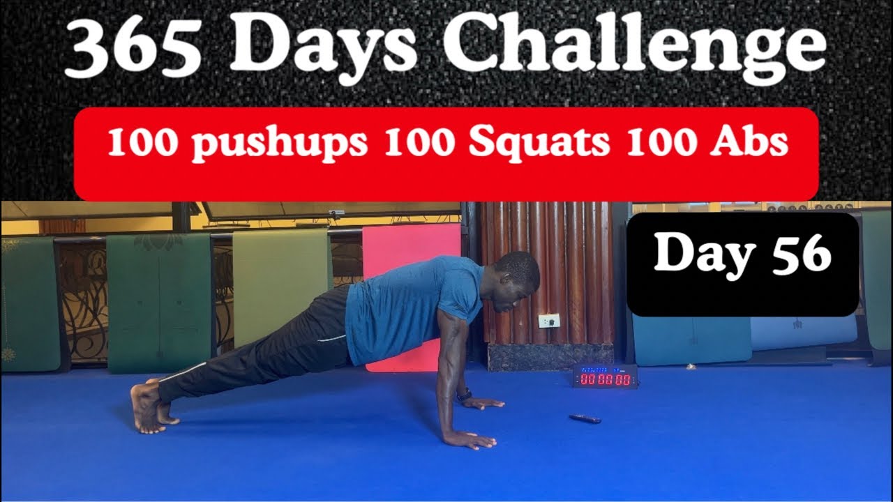 Day 56/365 💪100 Push-Ups, 100 Squats, 100 Abs for 365 Days Challenge | Full Body Transformation✅