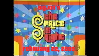 Bigjons The Price Is Right Remake Game february 22 2005