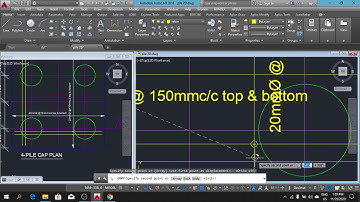 AutoCAD 2D-Part-3 , Pile foundation layout plan & section with AutoCAD 2D  (in Myanmar)