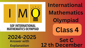 #FavFive | SOF International Mathematics Olympiad Class 4 2024-25 Set C | #imo| ans with explanation