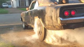 1968 Dodge Charger R/T First burnout