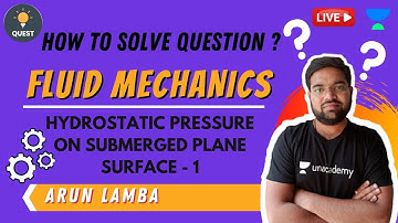 Hydrostatic Pressure on Submerged Plane Surface 1 | Fluid Mechanics | Arun Lamba Sir