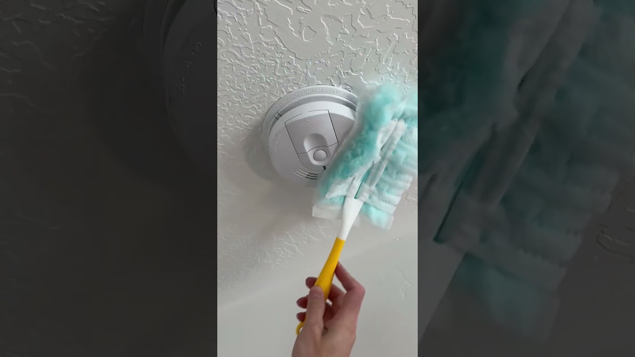 cleaning smoke detector vents with vacuum crevice tool