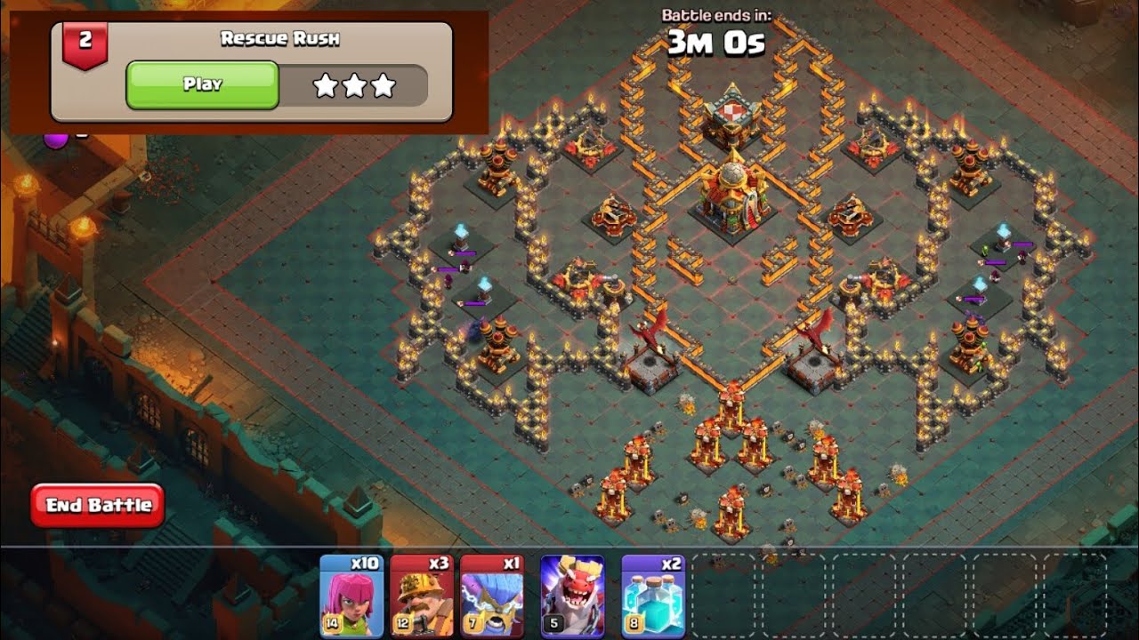 Rescue Rush 2 Easy 3 stars Class Of Clans 