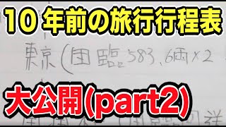 【過去10年分】過去の旅行行程表を大公開part2！東京に押し寄せる国鉄車両！