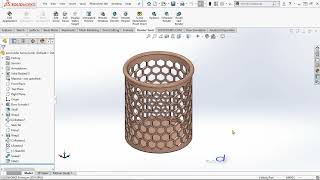 Celebrity Honeycomb pattern on silinder - solidworks @DesainCAD Net Worth