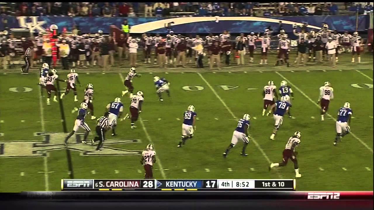 2012 USC vs Kentucky - DeVonte Holloman INT