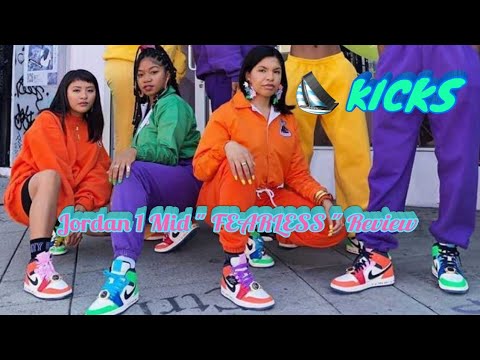 Nike Air Jordan 1 - Mid - Melody Ehsani - Fearless (Review + On Foot) -  YouTube