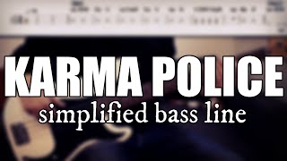 Karma Police - Radiohead Simplified B Line With Tabs