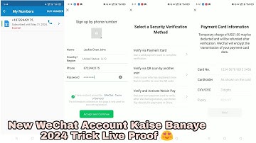 How To Create WeChat Account In India 2024 New Virtual SIM Number Trick Live Proof Verify Via Card 💳