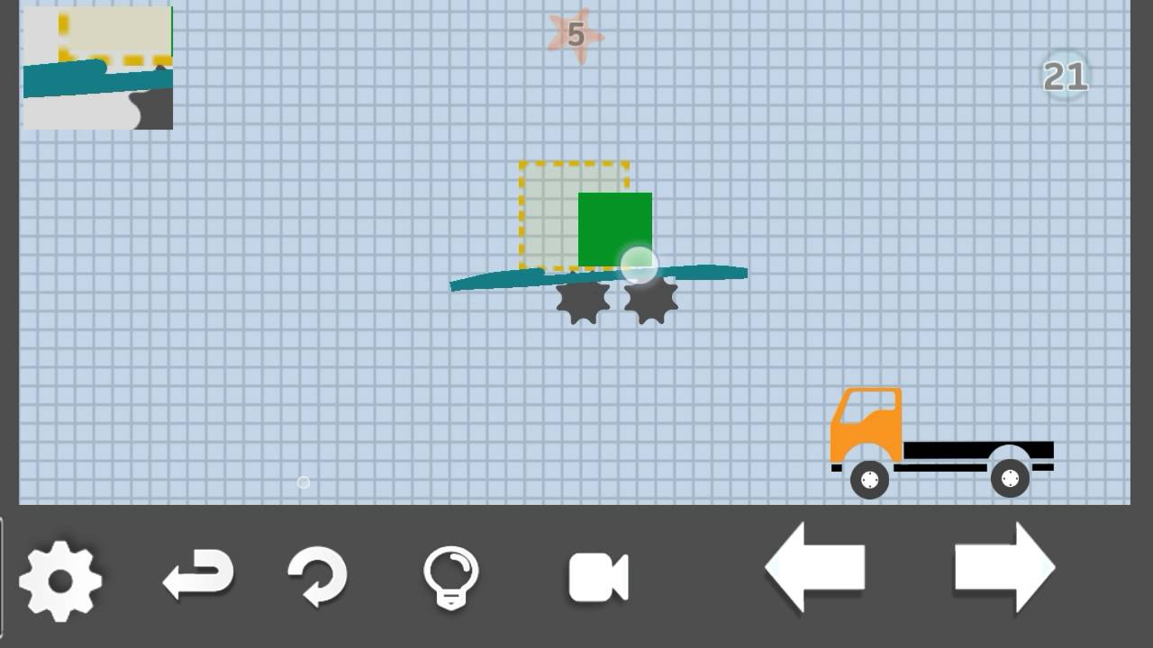 Brain it on the truck under the water level (21-30) 5 star walkthrough