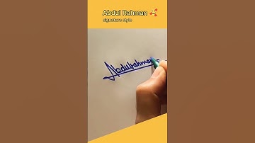 Abdul Rahman name signature || signature style #abdul #rehman #signature #logo #calligraphy #fypシ