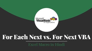 For Each Next vs. For Next VBA | Part 1 | Excel Macro