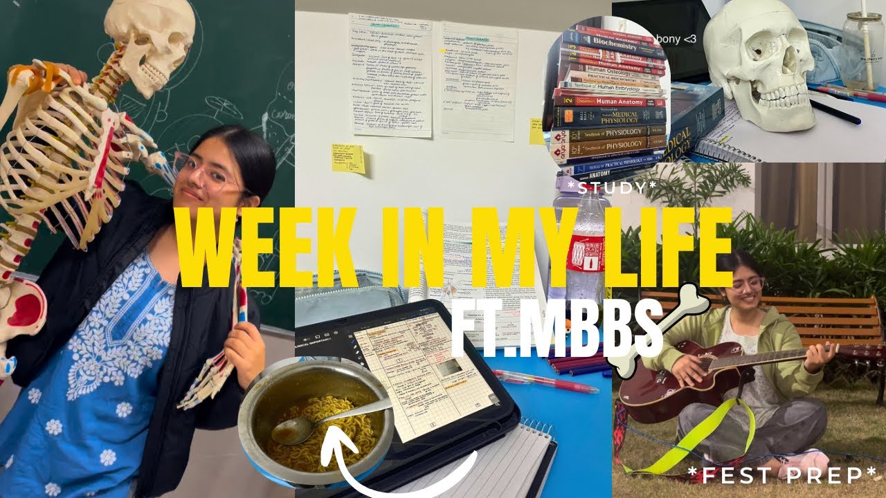 Week In My Life as an MBBS student🩺🦴✨ft.study,fest,maggi 
