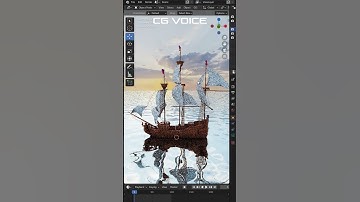 Sailing Ship Destroyed Scene In Blender #animation #blender #3d #shorts