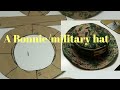 How to Draft, cut and sew Bonnie Hat / Military Hat