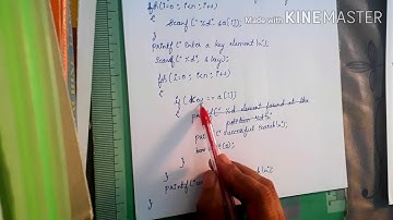 Linear search program in C - 09