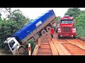 Dangerous Idiots Dump Truck Fails Operator Skills, Fastest Heavy Equipment Machines Truck Driving