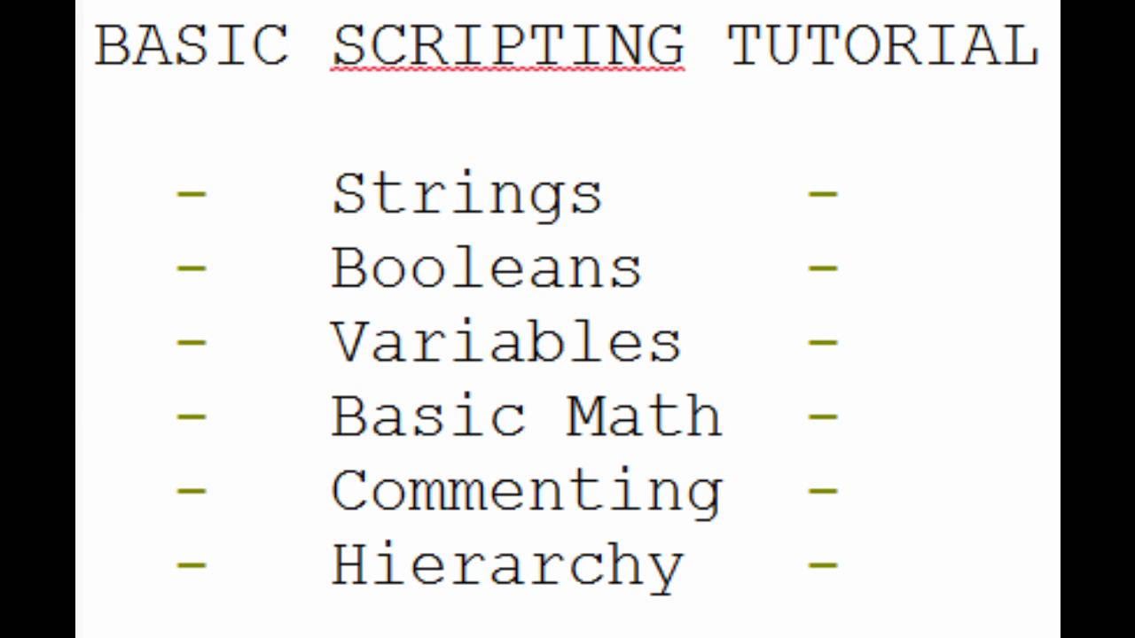 Roblox Lua Basic Scripting Tutorial 1 Youtube - roblox lua strings and math